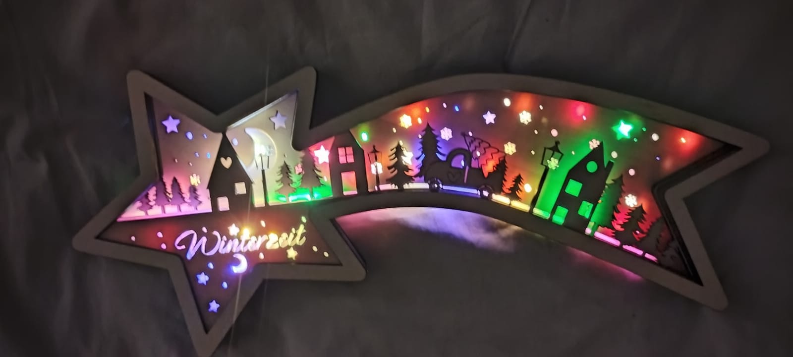 LED-Dekostern „Winterzeit“