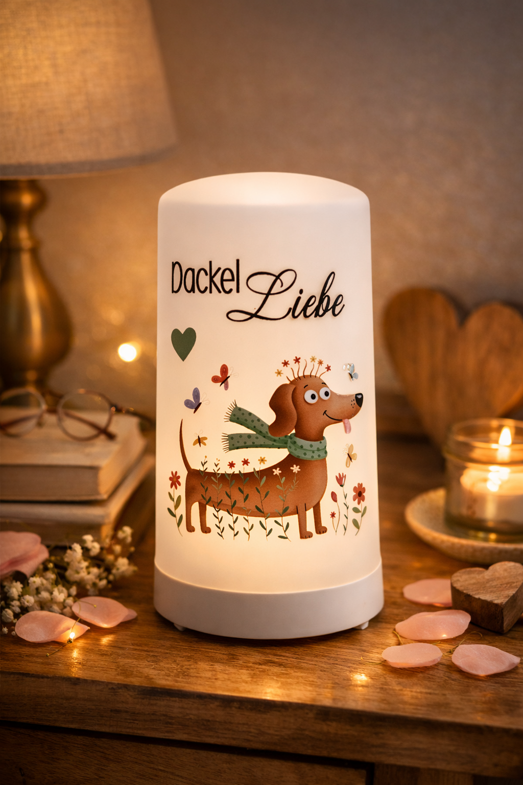Lampe „Dackel Liebe"